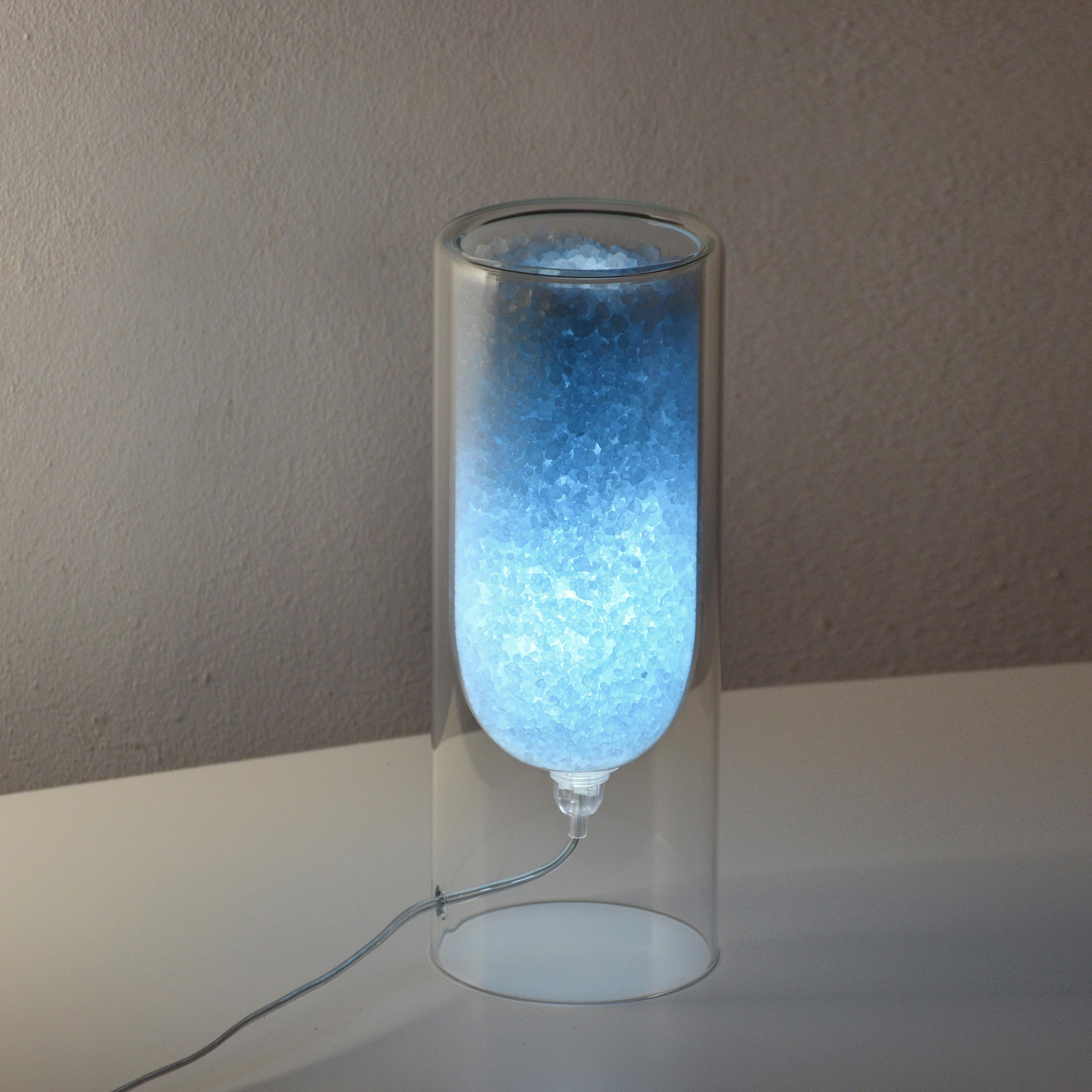 Post-Modern Light Blue Rocklumìna XXS Table Lamp by Coki Barbieri For Sale