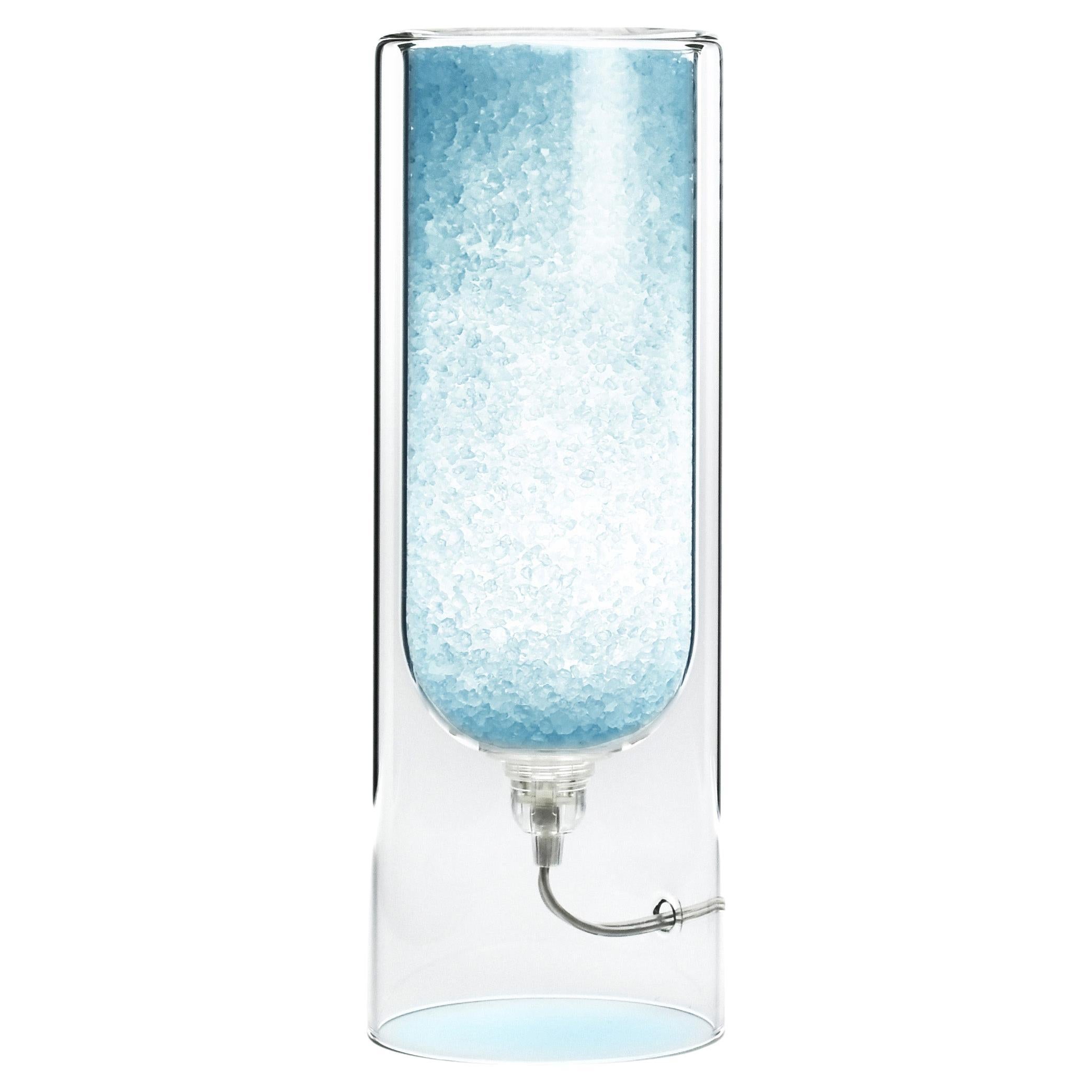 Light Blue Rocklumìna XXS Table Lamp by Coki Barbieri