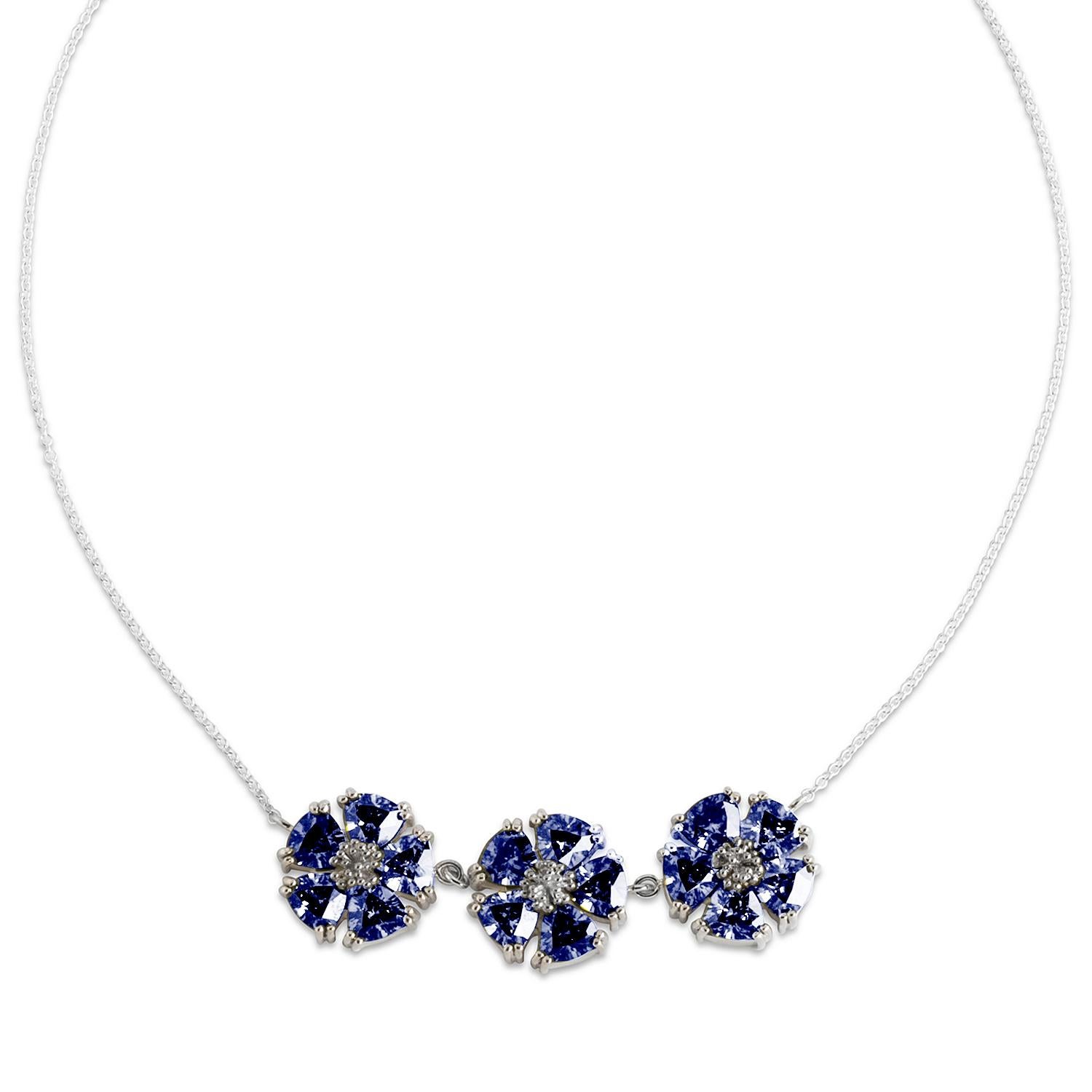 Designed in NYC

.925 Sterling Silver 15 x 7 mm Light Blue Sapphire 123 Blossom Stone Necklace. No matter the season, allow natural beauty to surround you wherever you go. 123 blossom stone necklace: 

Sterling silver 
High-polish