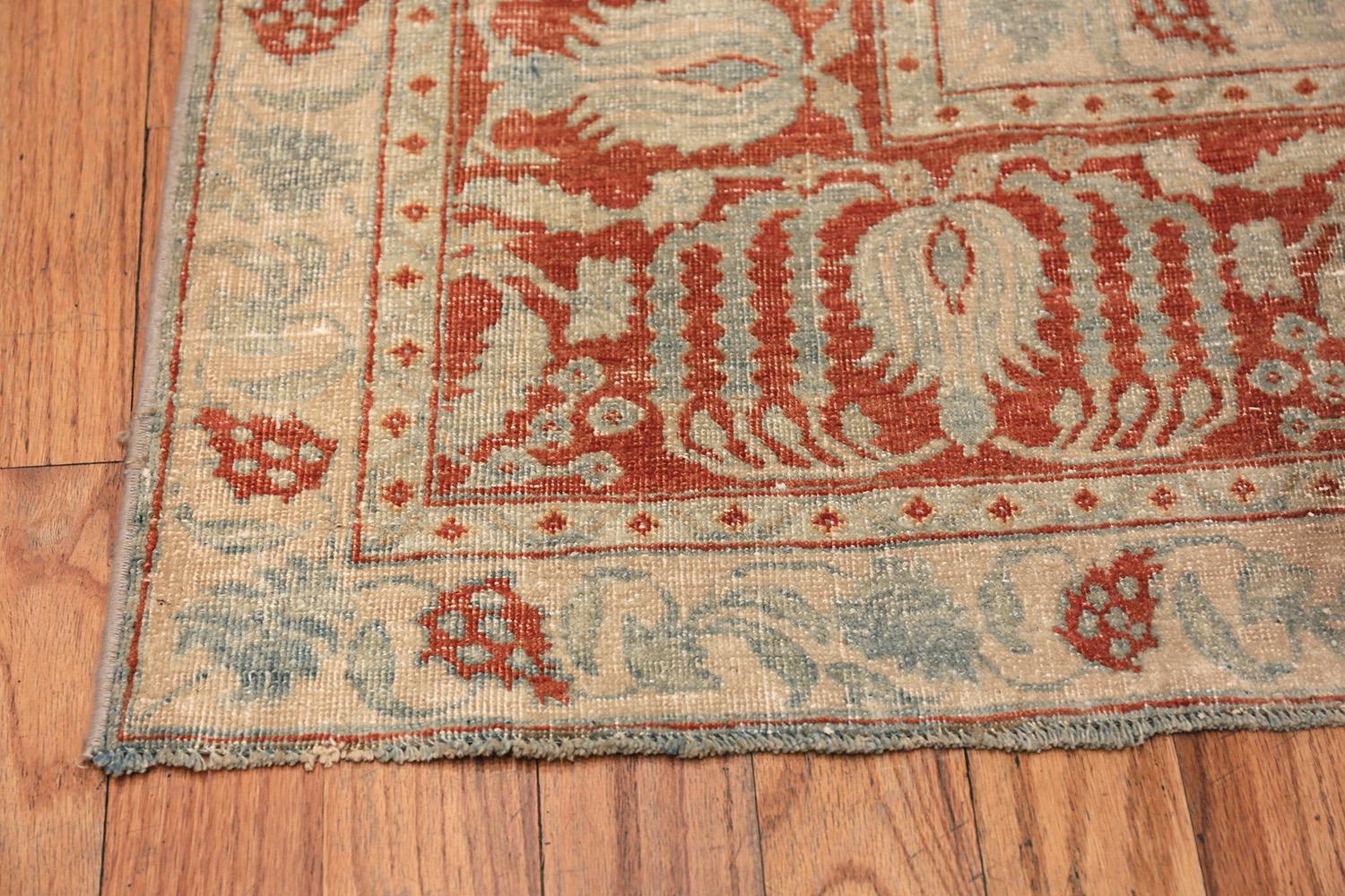 Light Blue Shabby Chic Antique Persian Tabriz Rug. Size: 8 ft 4 in x 10 ft 7 in In Good Condition In New York, NY