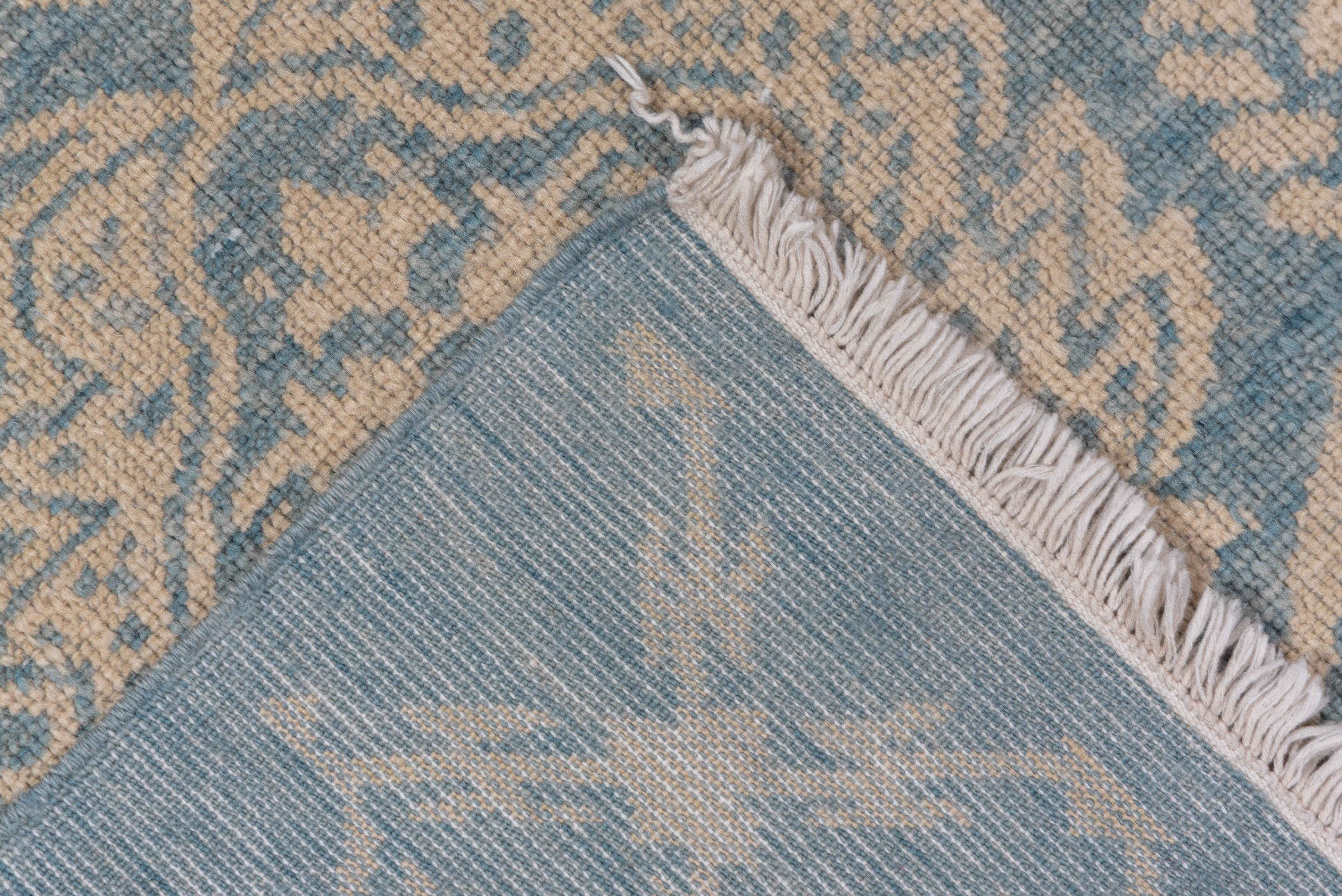 Light Blue Spanish Cuenca Carpet In Excellent Condition For Sale In New York, NY