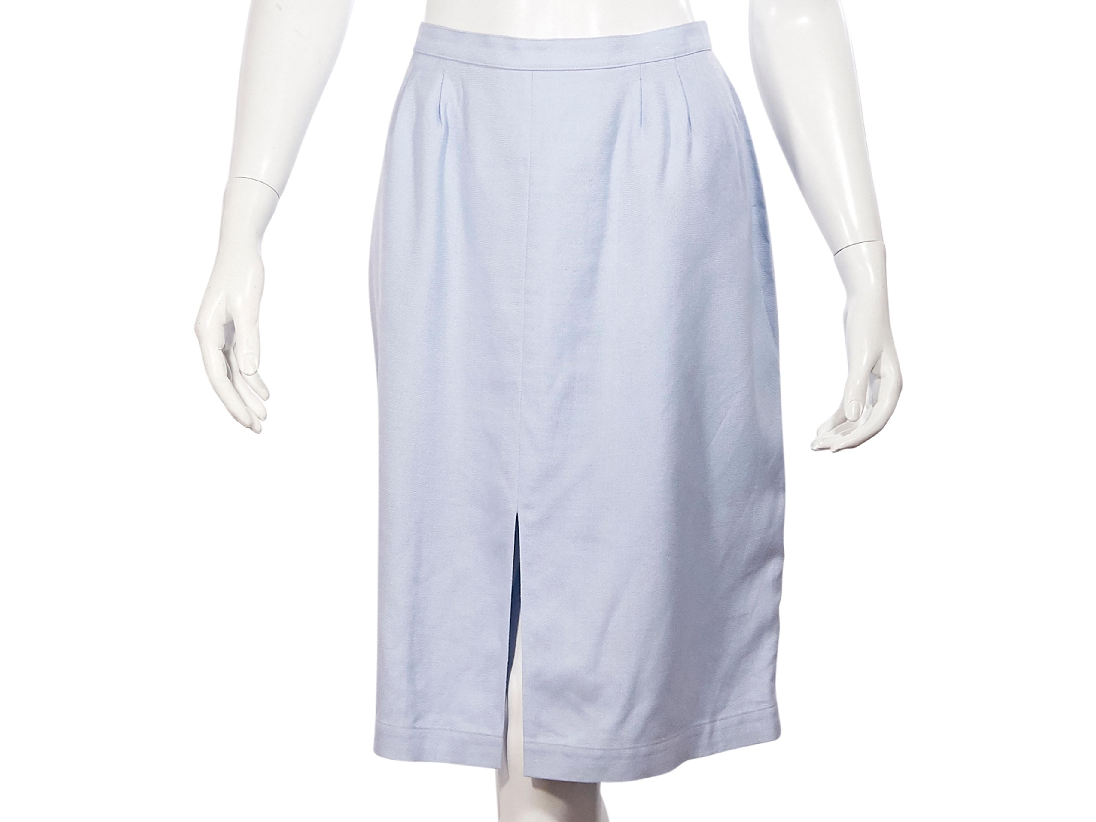 Gray  Thierry Mugler Light Blue Skirt Suit Set