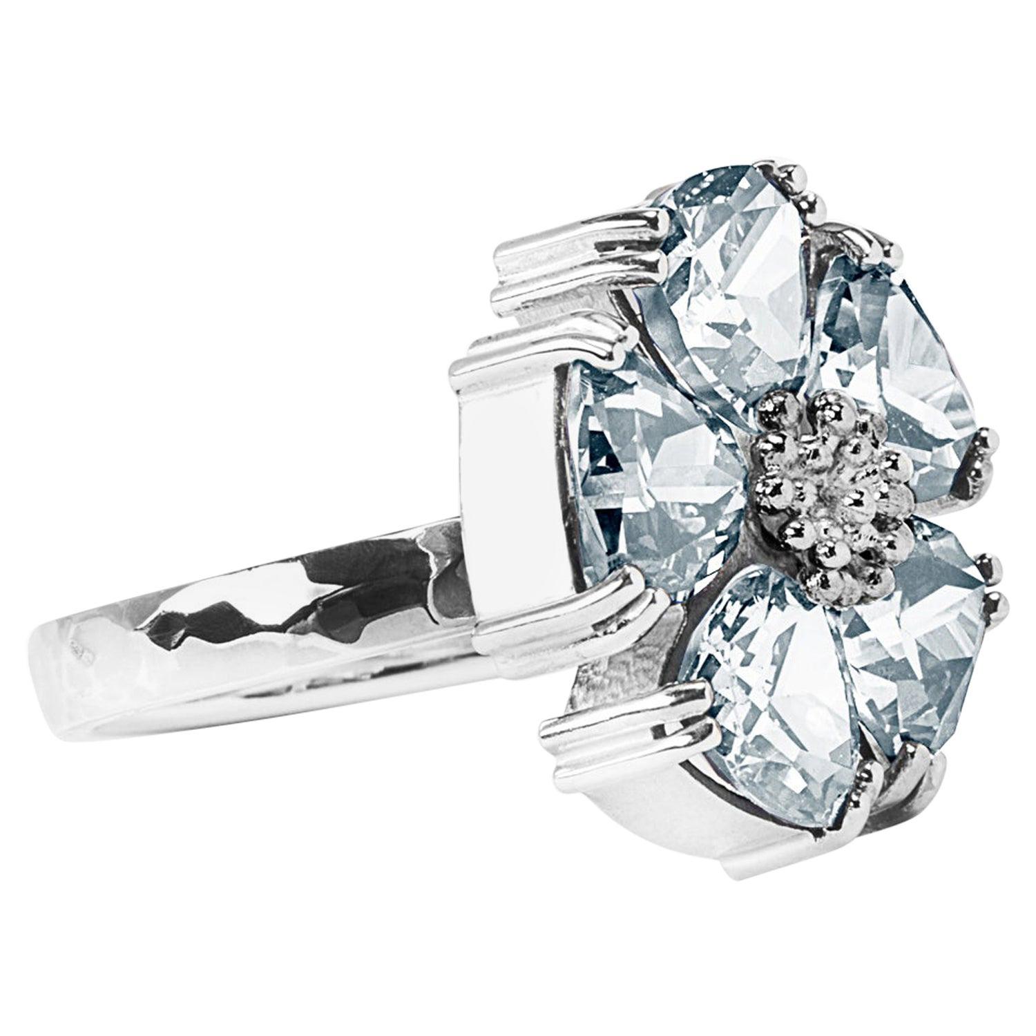 Elegant Natural Blue Topaz Ring For Sale at 1stDibs