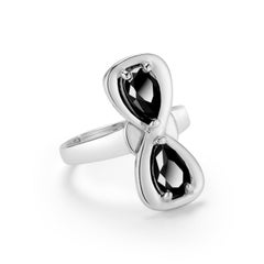 Light Blue Topaz Large Infinity Stone Ring