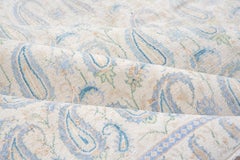 Light Blue Turkish Sivas Carpet, Paisley Field, circa 1930s
