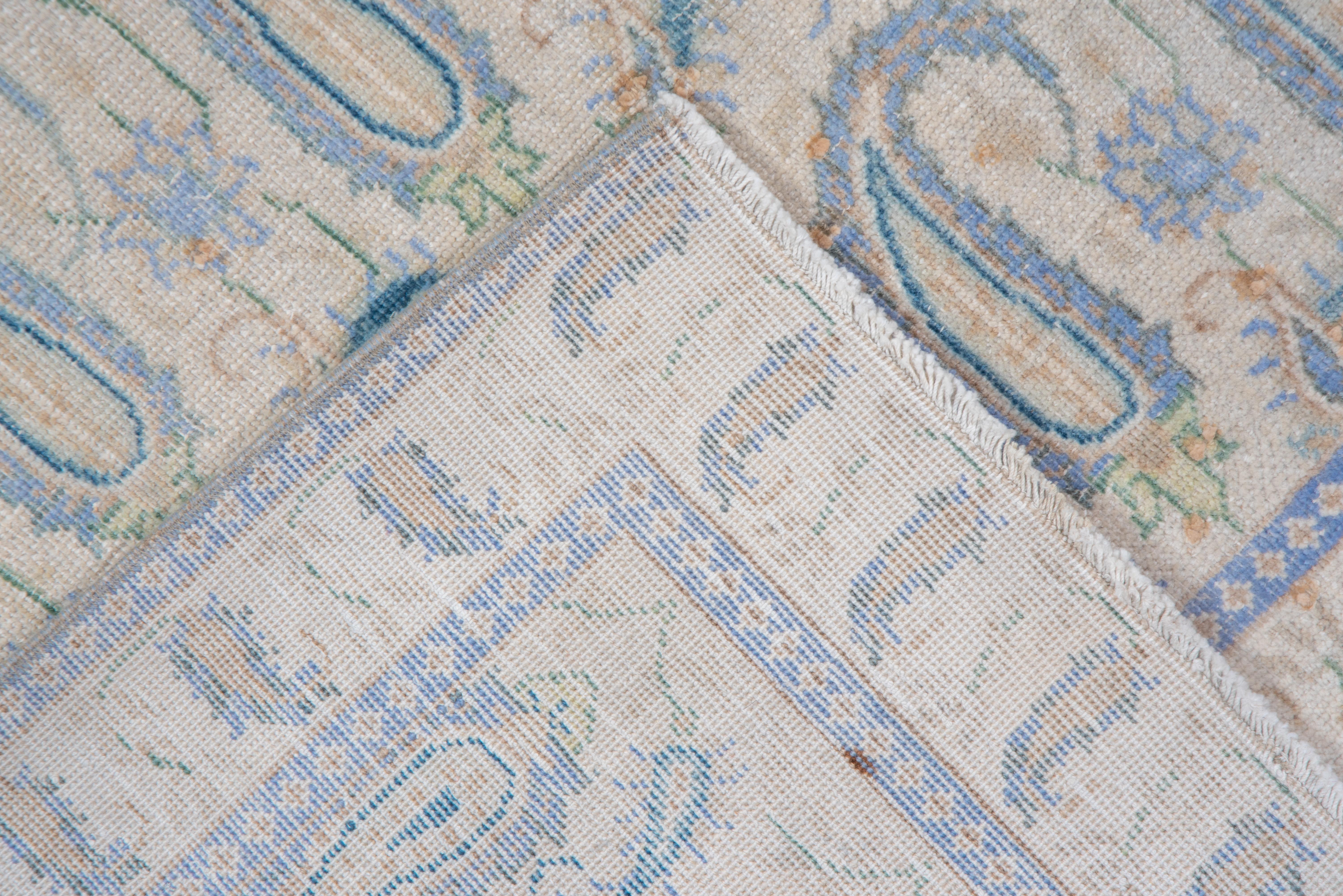 Wool Light Blue Turkish Sivas Carpet, Paisley Field, circa 1930s For Sale
