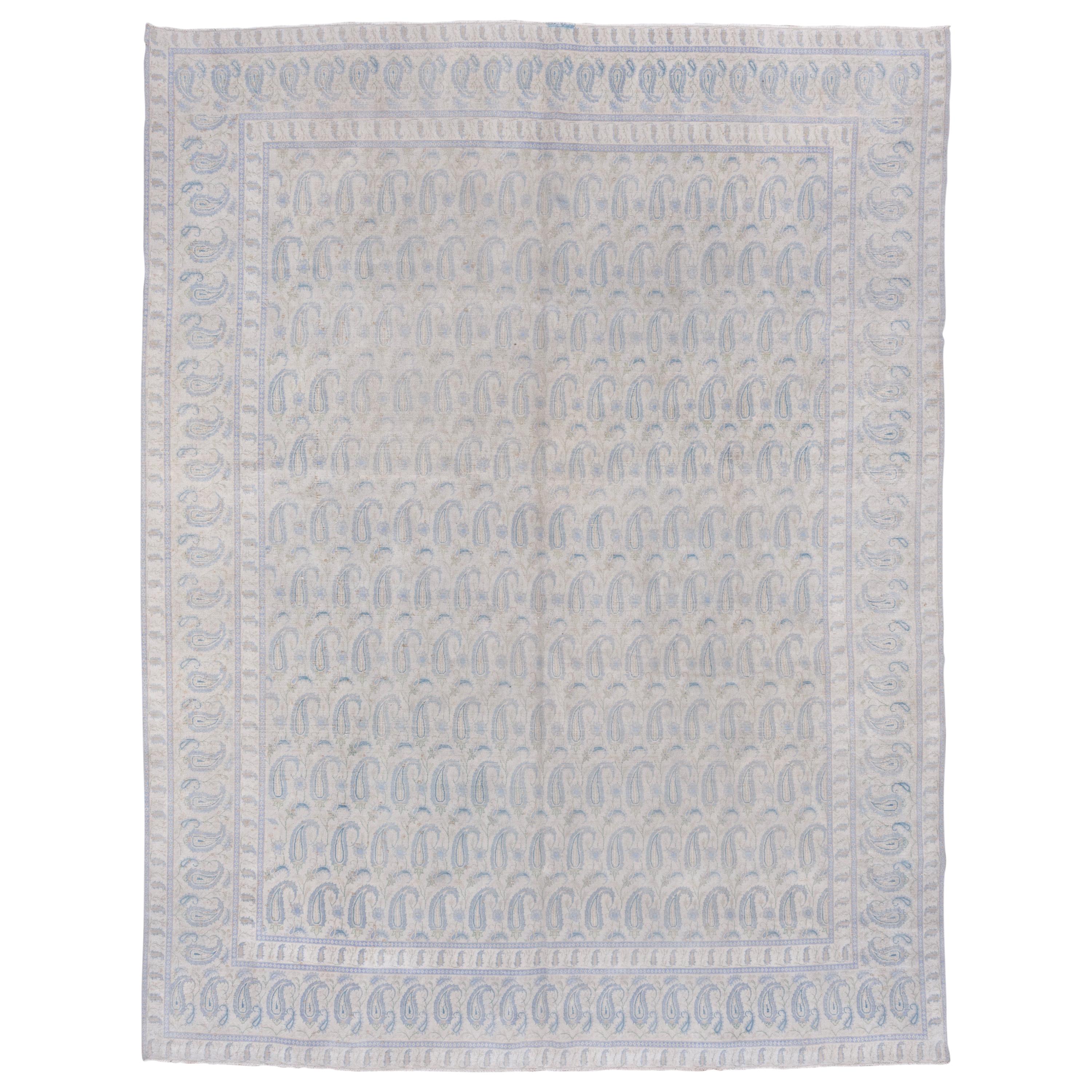 Tapis turc Sivas bleu clair, champ de marguerites, vers les années 1930 en vente