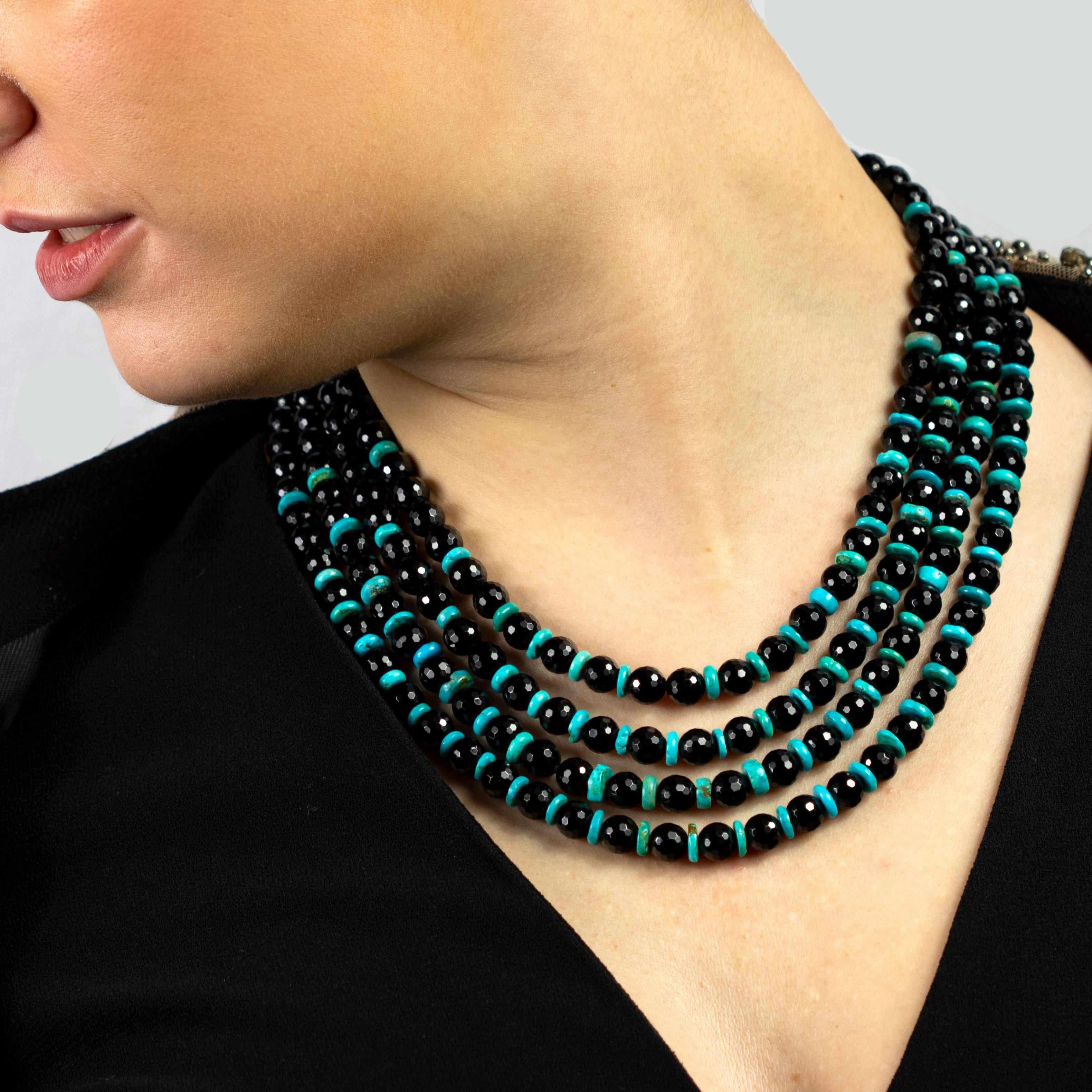black and blue necklace