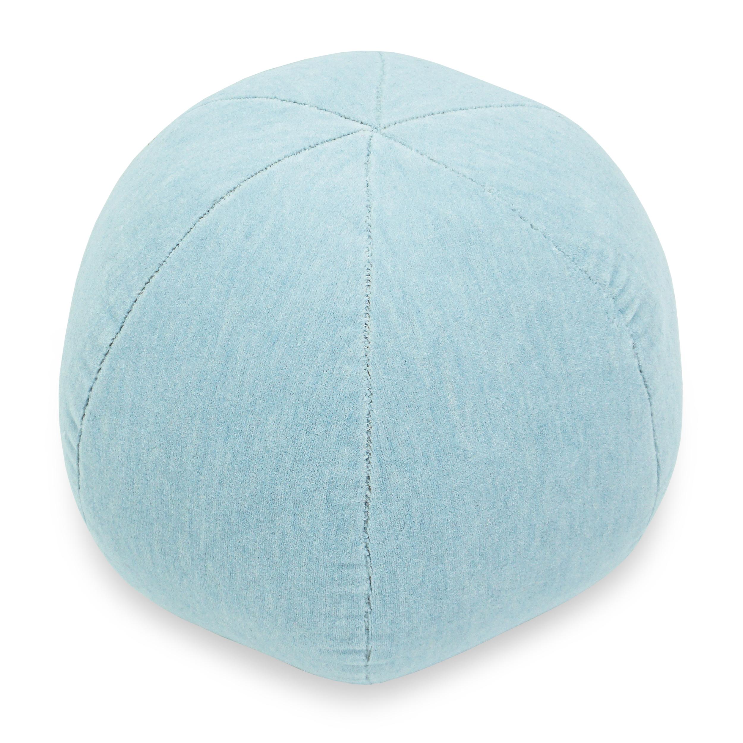 Velluto Cuscino a sfera in velluto blu chiaro in vendita