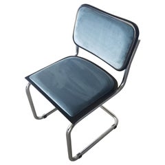 Used Light Blue Velvet Cesca Chairs, Three Available