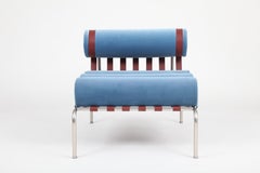 Sillón Kylíndo de terciopelo azul claro by Dalmoto