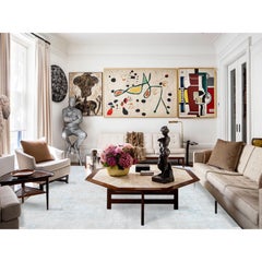 Tappeto beige vintage persiano Tabriz annodato a mano in lana usurata e dall'aspetto rovinato