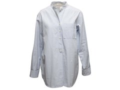Top & Up in cotone a righe Celine di colore azzurro e bianco, taglia FR 40