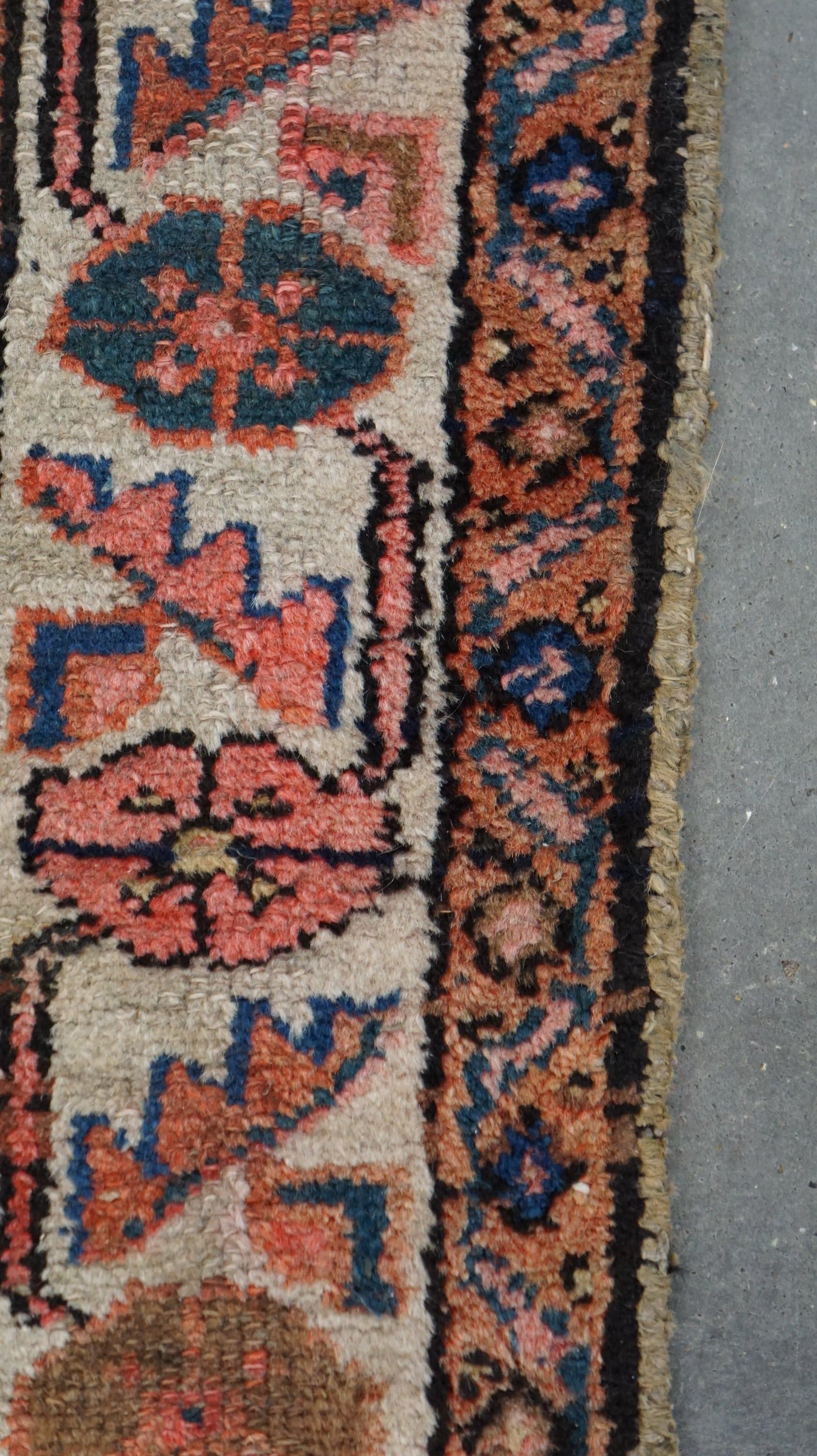 Light blue with pink accents vintage oriental rug, beautiful patterns 150x100cm For Sale 1