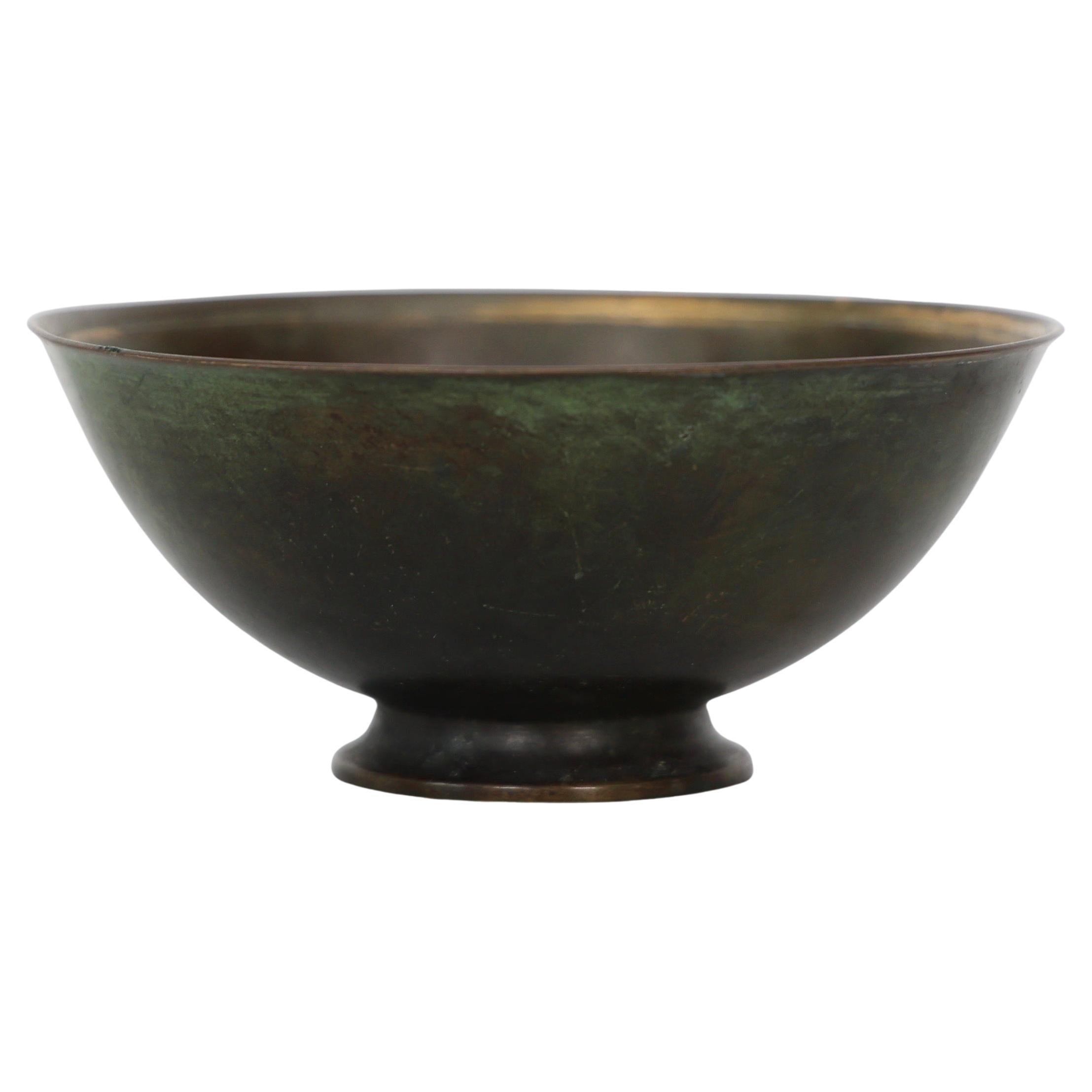 Light-Bronze Bowl designed by Just Andersen, 1930s, Denmark