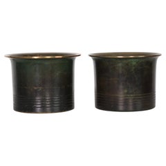 Tazze in bronzo chiaro di Just Andersen, anni '30, Danimarca