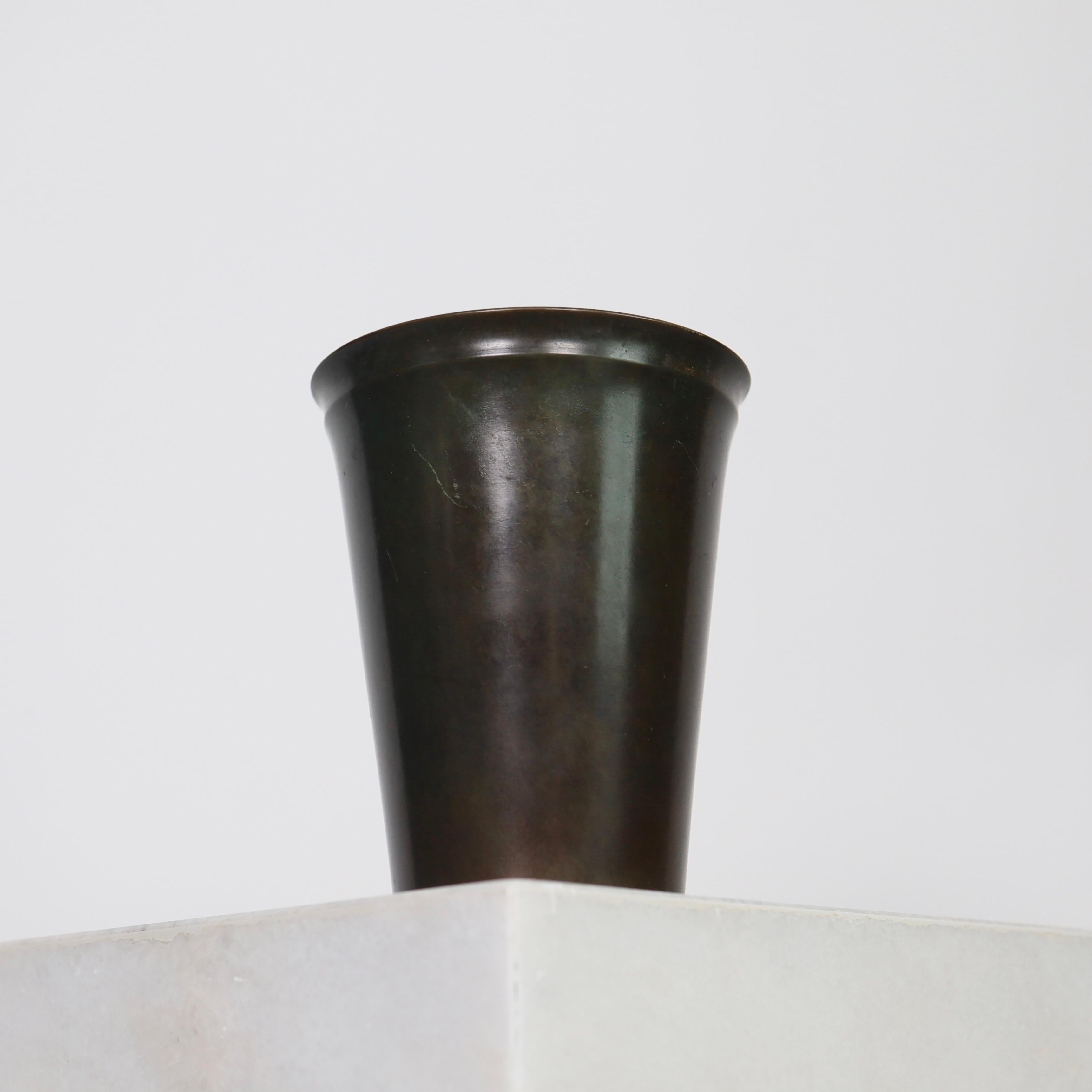 Danese Vaso in bronzo chiaro di Just Andersen, anni '30, Danimarca in vendita