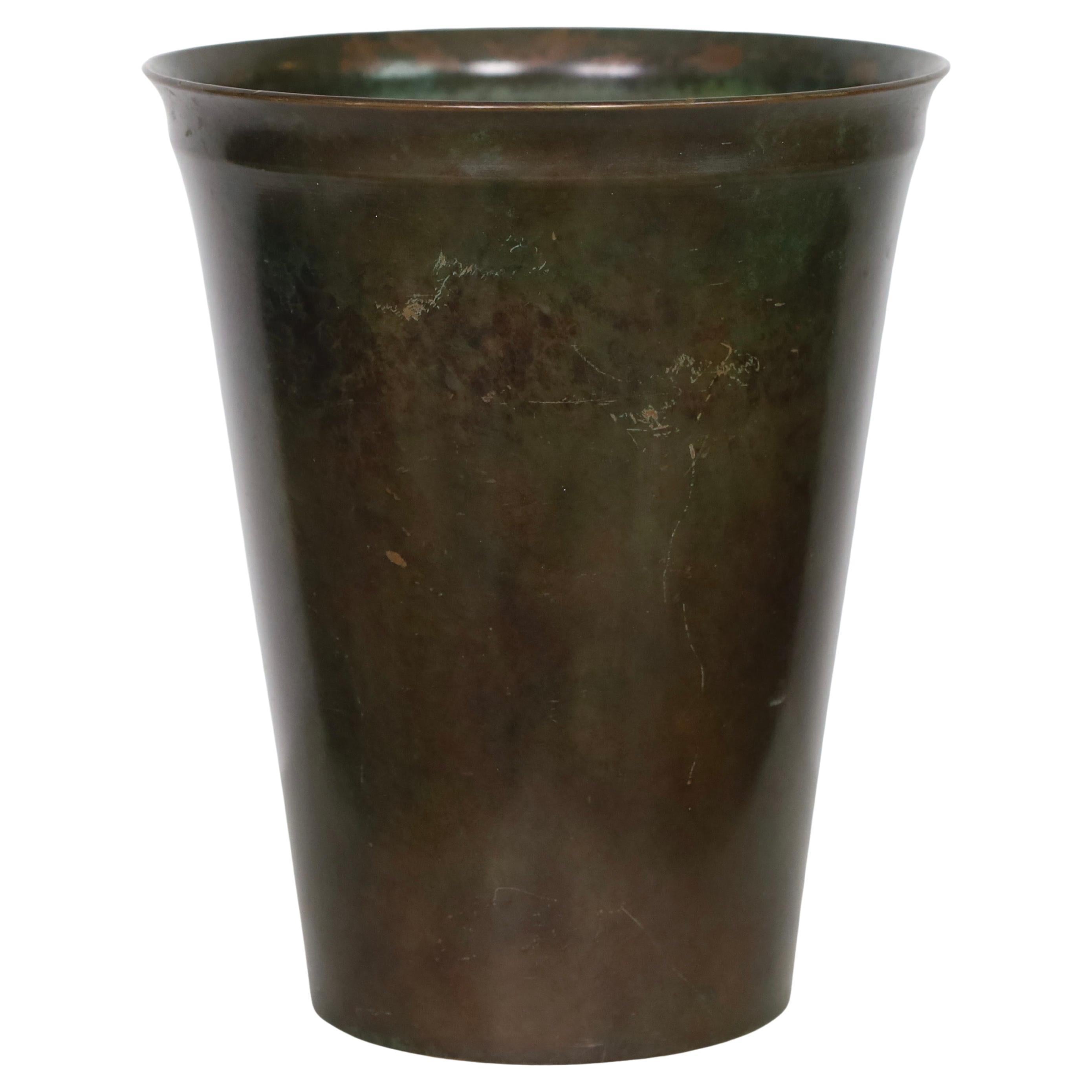 Vaso in bronzo chiaro di Just Andersen, anni '30, Danimarca