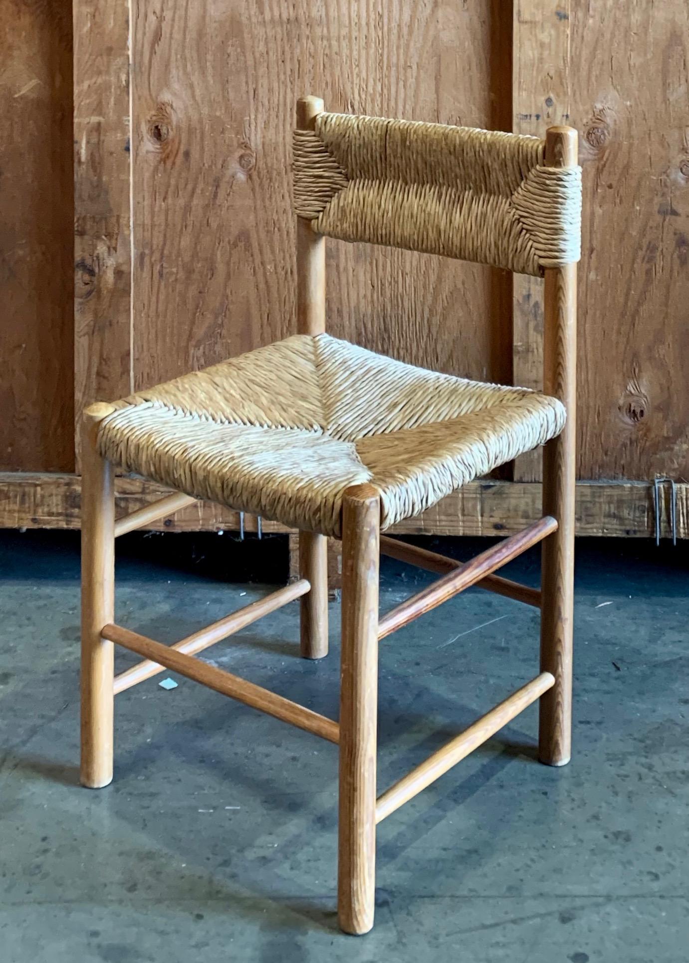 French Light Brown Chair In the Style of Charlotte Perriand