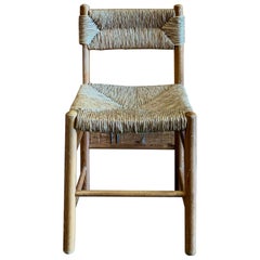 Vintage Light Brown Chair In the Style of Charlotte Perriand