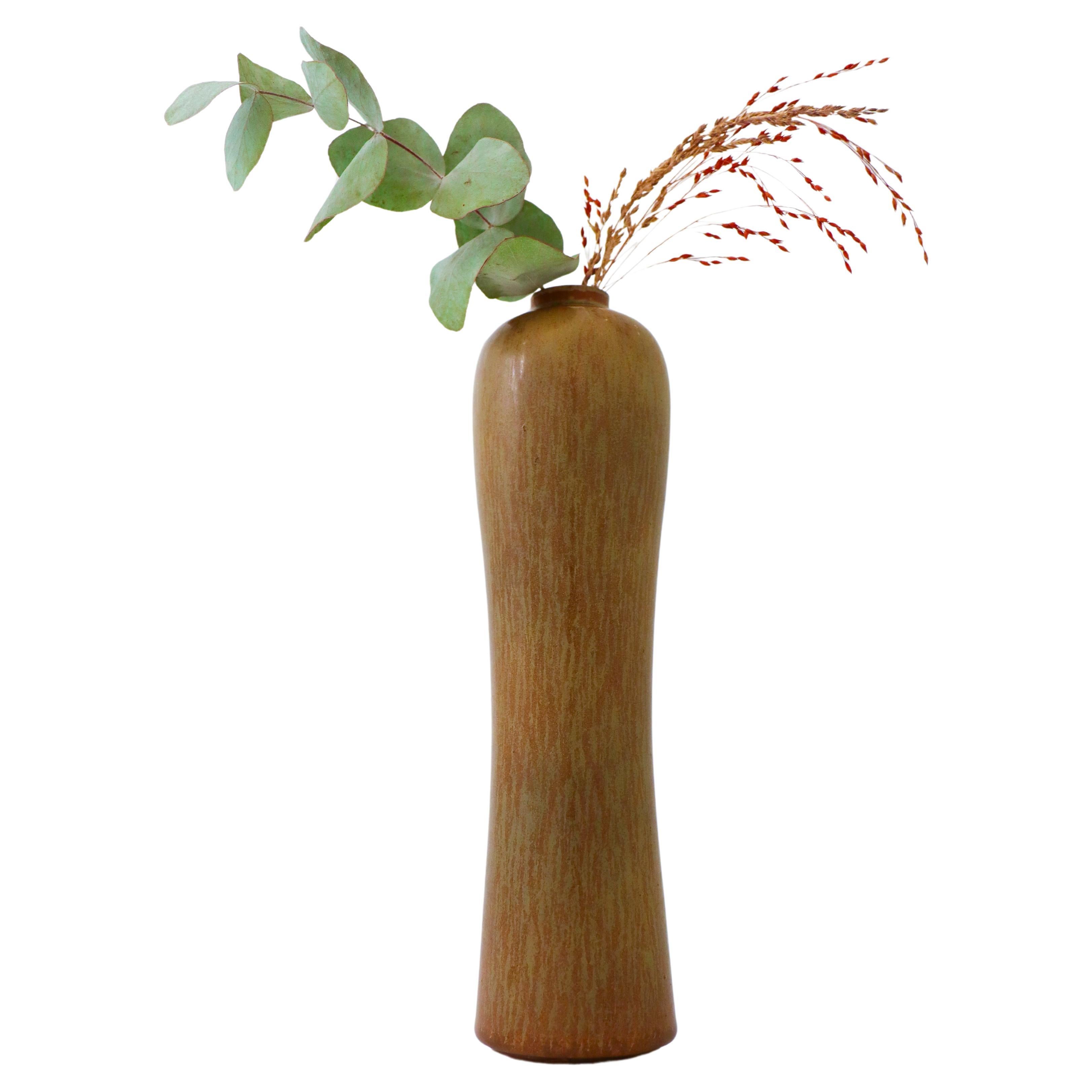 Light Brown high ceramic vase - Gunnar Nylund - Rörstrand - Mid 20th century For Sale