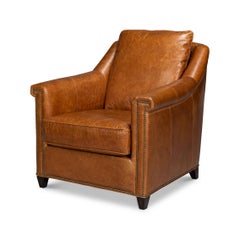 Light Brown Leather Accent Chair