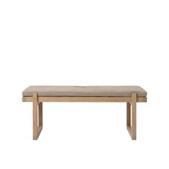 Light Brown Minimal Bench by Kristina Dam Studio