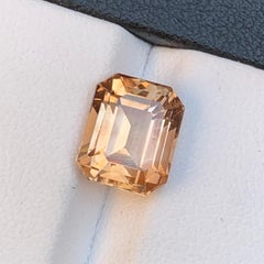 Light Brown Natural Topaz Ring, Pendant Loose Gemstone 4.95 Ct Step Emerald Cut