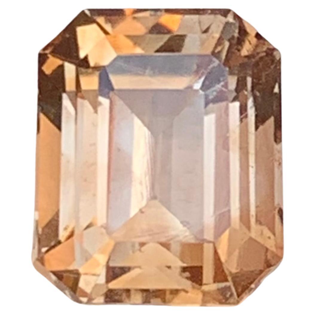 Light Brown Natural Topaz Ring, Pendant Loose Gemstone 4.95 Ct Step Emerald Cut