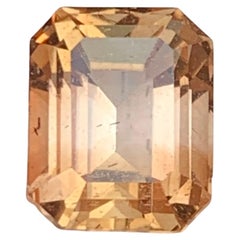 Light Brown Natural Topaz Ring, Pendant Loose Gemstone 5.15 Ct Step Emerald Cut