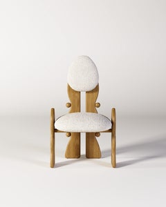 Sedia Eggwood in Oak Light Brown di OMER OZTURK