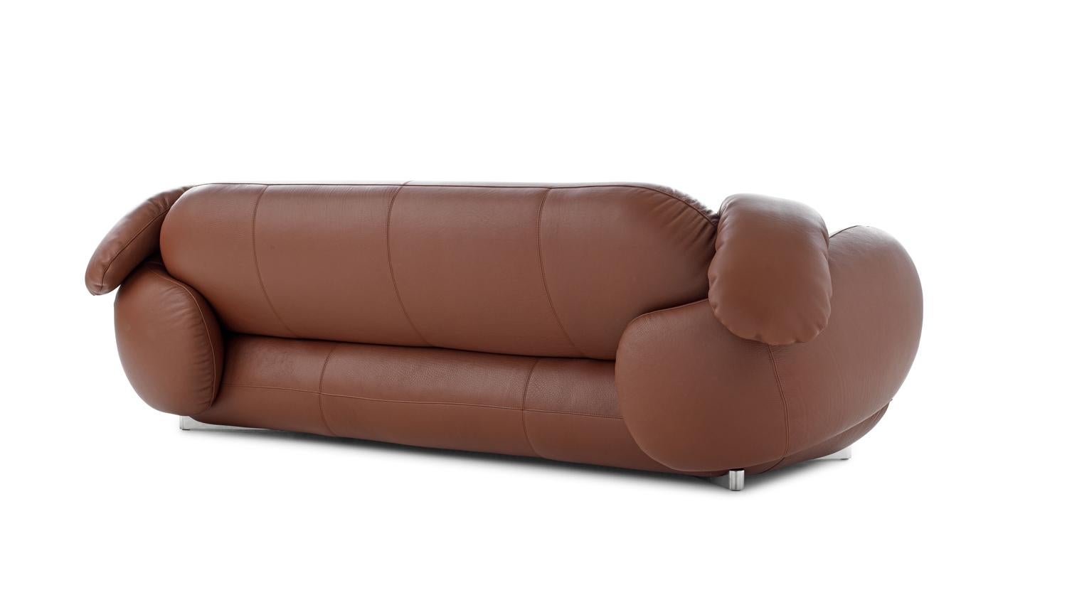 Hellbraunes Pulla 3-Sitzer-Sofa Entworfen von Studio Truly Truly für Leolux (Moderne) im Angebot