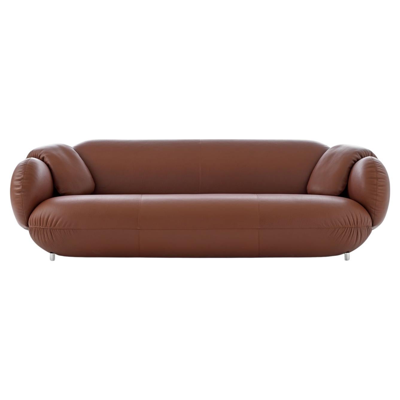 Light Brown Pulla 3-Seater Sofa Designed By Studio Truly Truly for Leolux For Sale