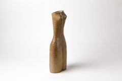Light Brown Stoneware Figurative Ceramic Vase by Martin Hammond, 1975