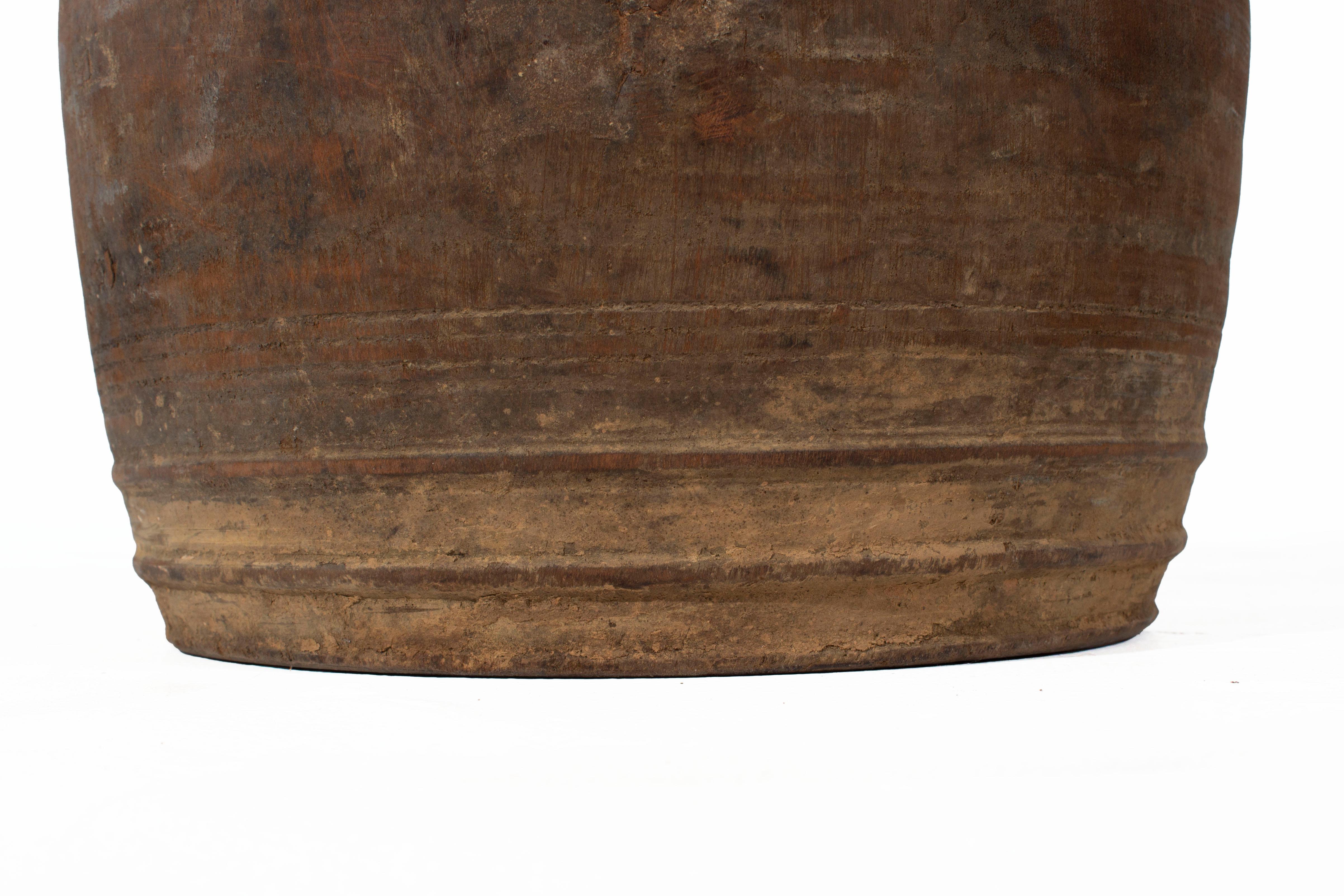 18th Century and Earlier Light Brown Storage Jar