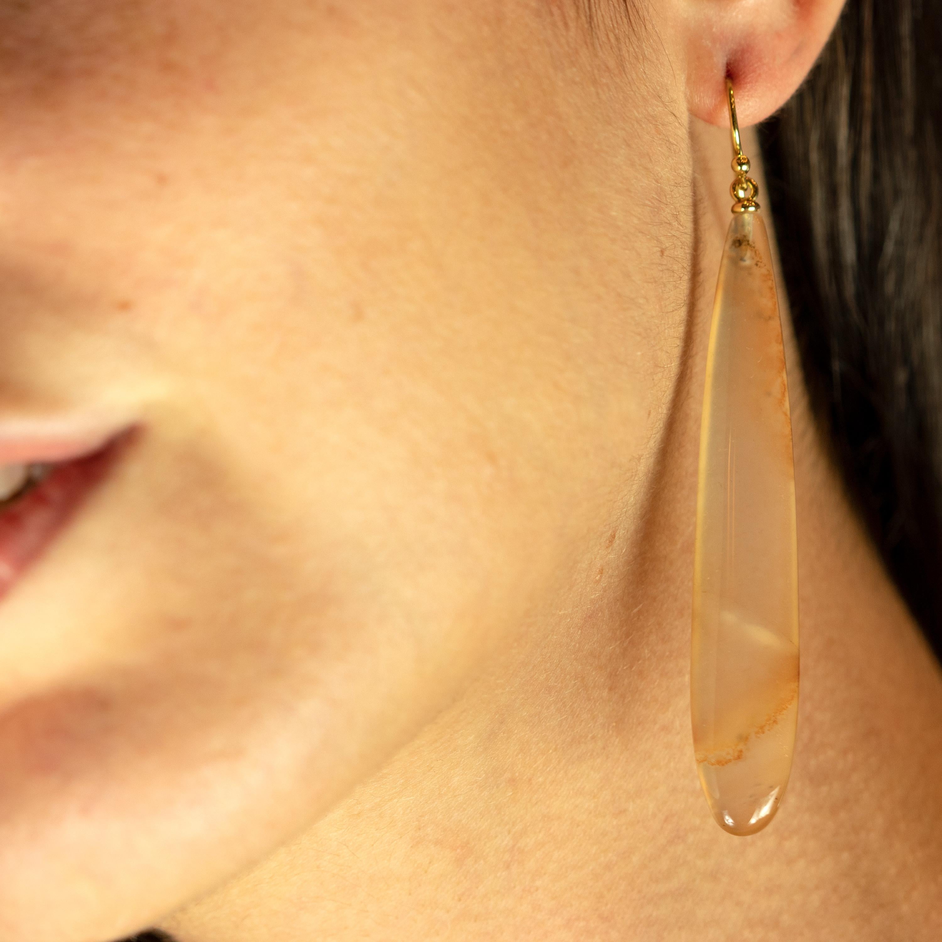 long flat earrings