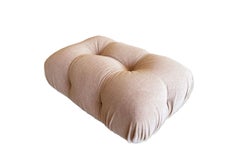 Light Brown Velvet Mohair Blend Camaleonda Rectangular Ottoman, B&B Italia