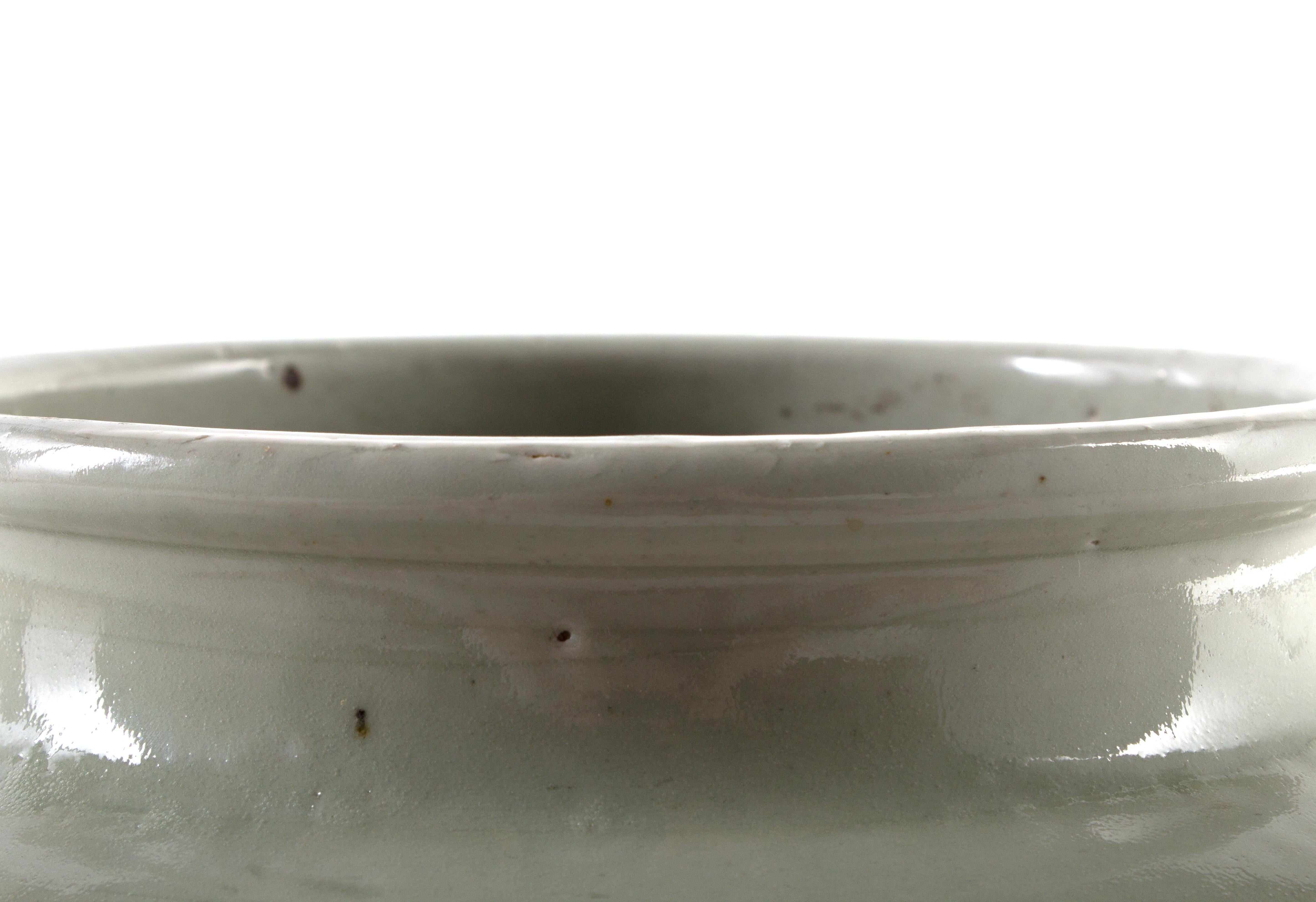 South Asian Light Celadon Crackle Glaze Chinese Vase
