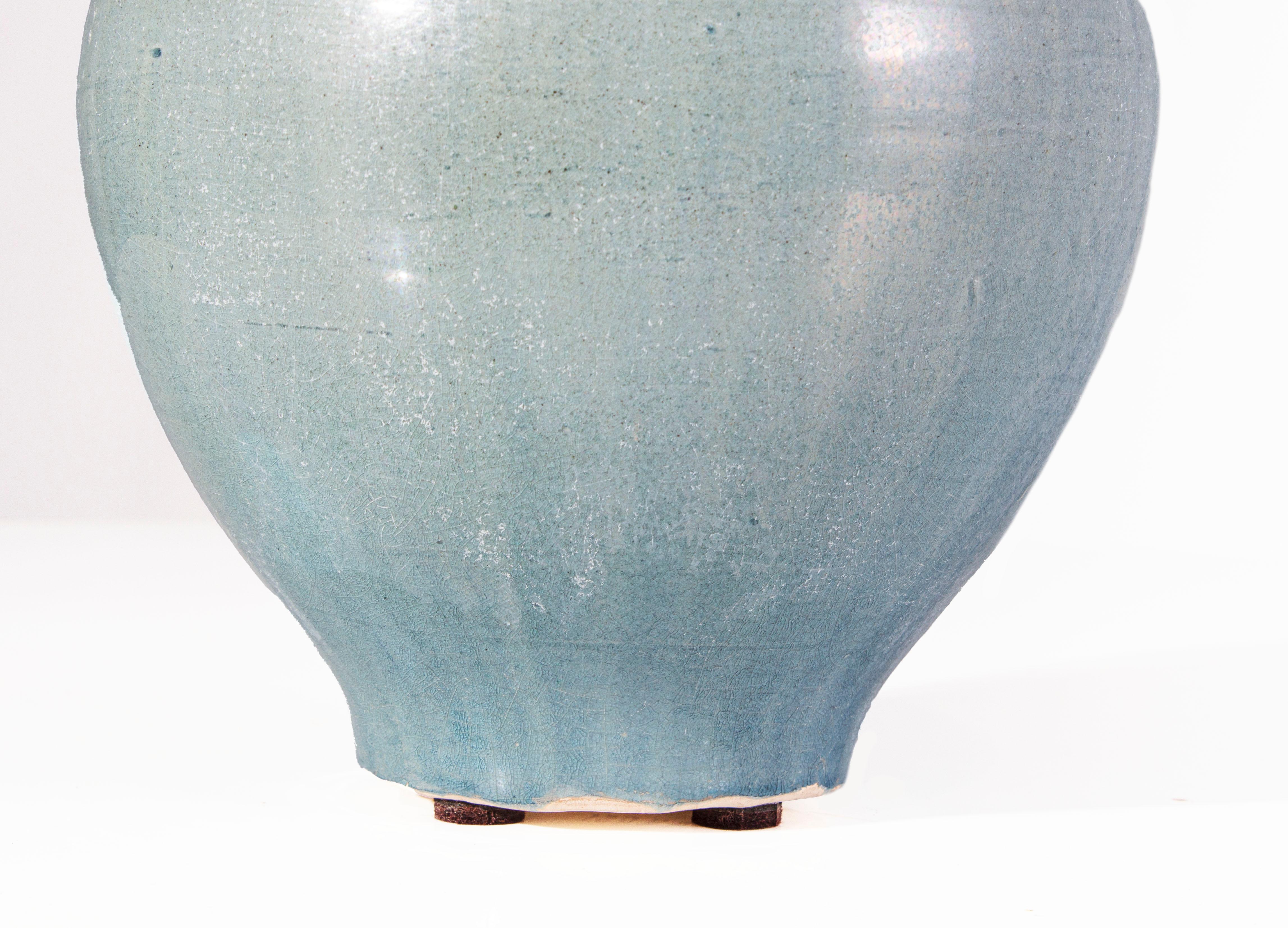 Contemporary Light Celedon Jar