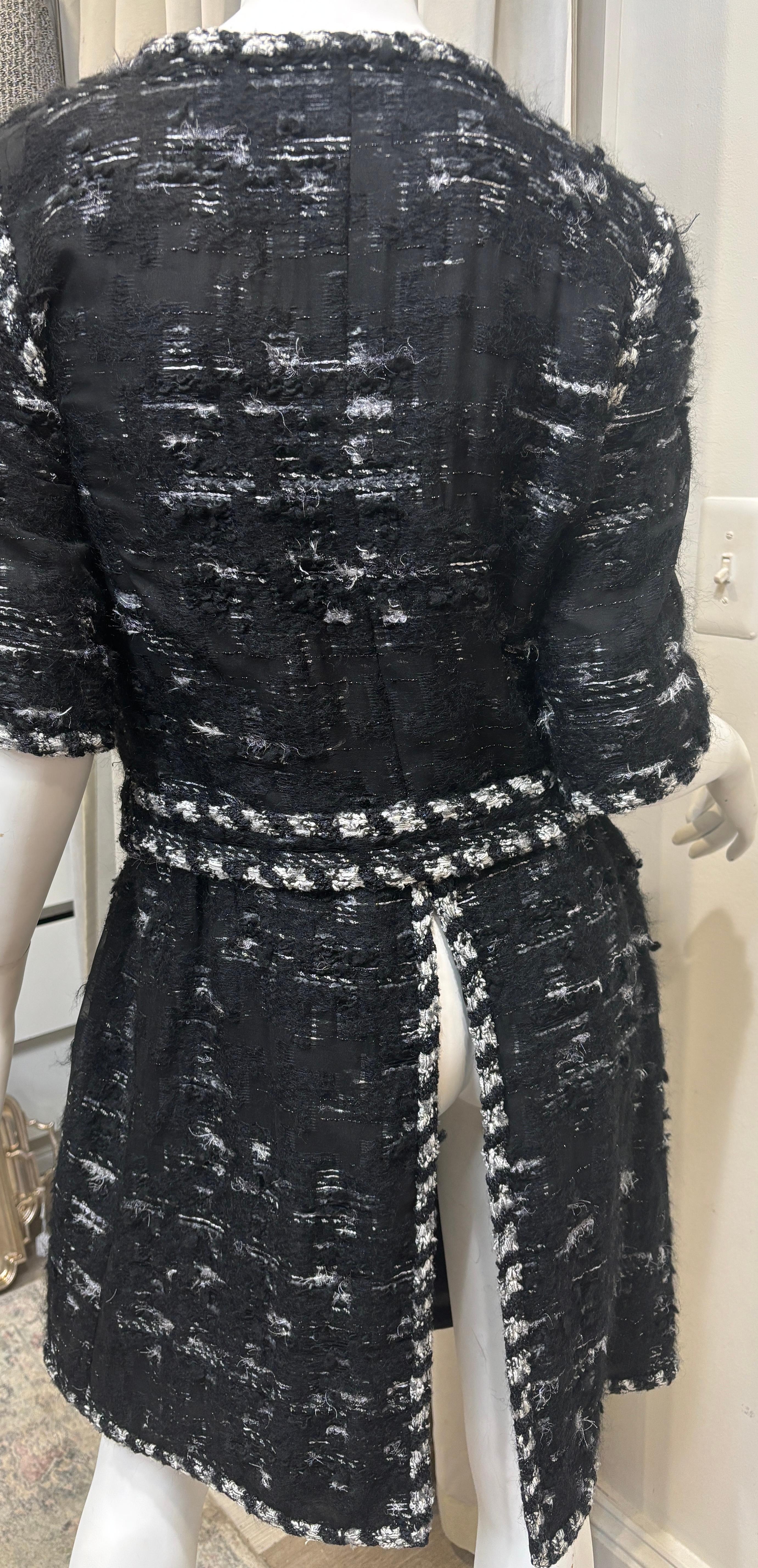 Chanel Veste à manches courtes claire, taille 42 en vente 7