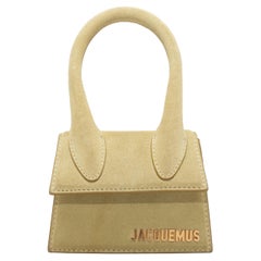 Mini bolso cruzado de ante Jacquemus Light Chartreuse