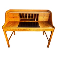 Light Cherry Wood Writing Table Desk by Andreas Hansen Danish Modern