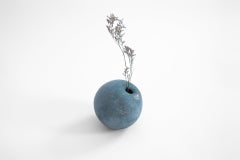 Light Cobalt Salt Vase Small in Clay Handcrafted in Portugal by Origin Made
