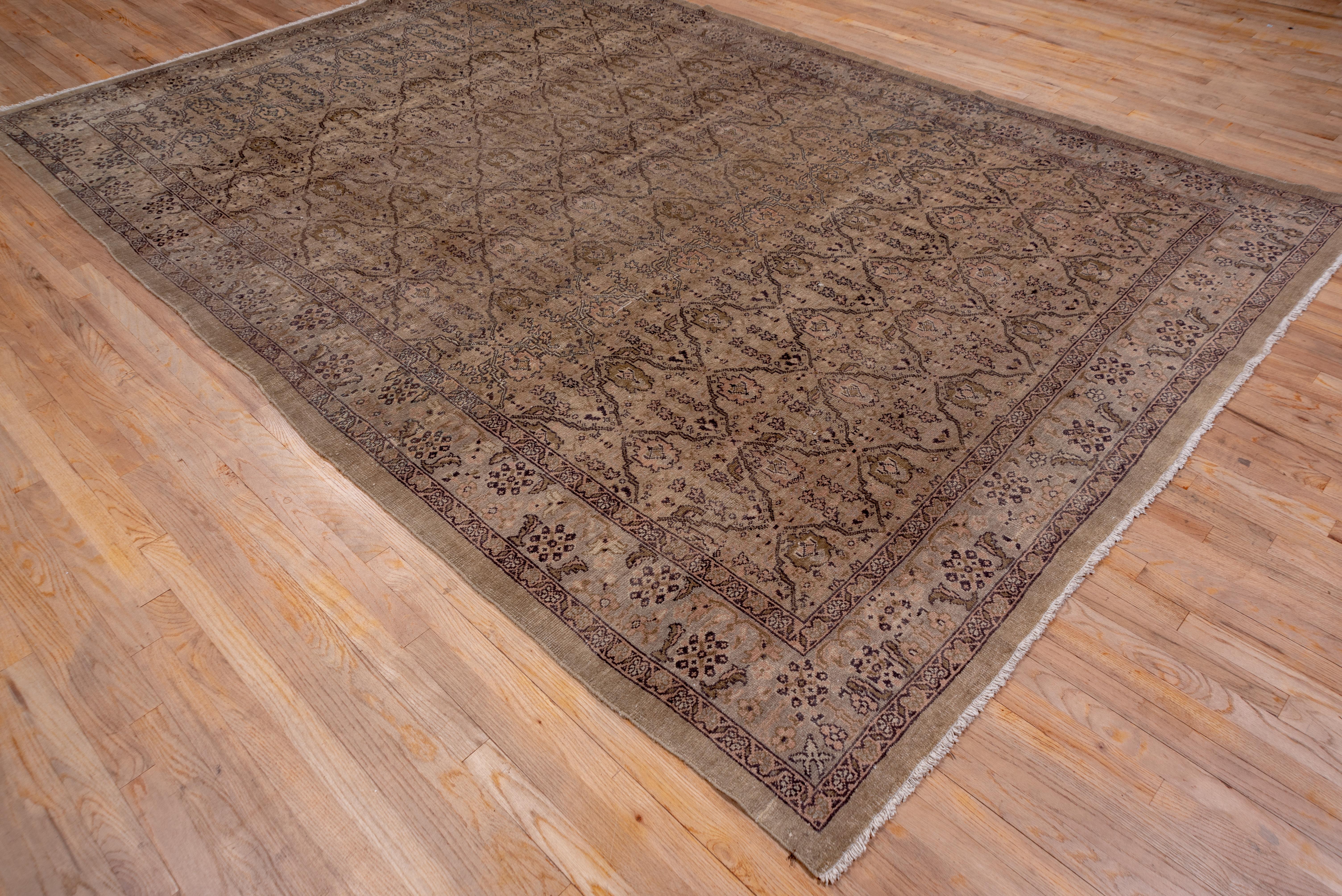 20th Century Neutral Turkish Sivas Carpet, Soft Palette, Circa 1920s For Sale