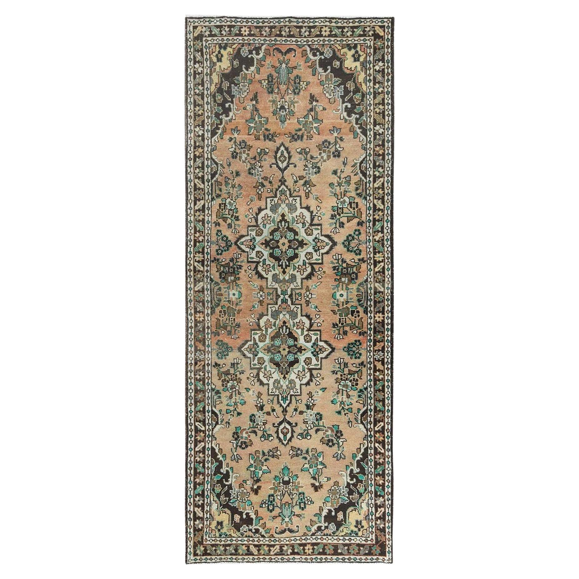 Light Red Bohemian Vintage Persian Baluch Distressed Hand Knotted Pure