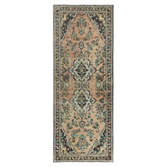 Light Coral Bohemian Vintage Persian Bibikabad Clean Pure Wool Hand Knotted Rug