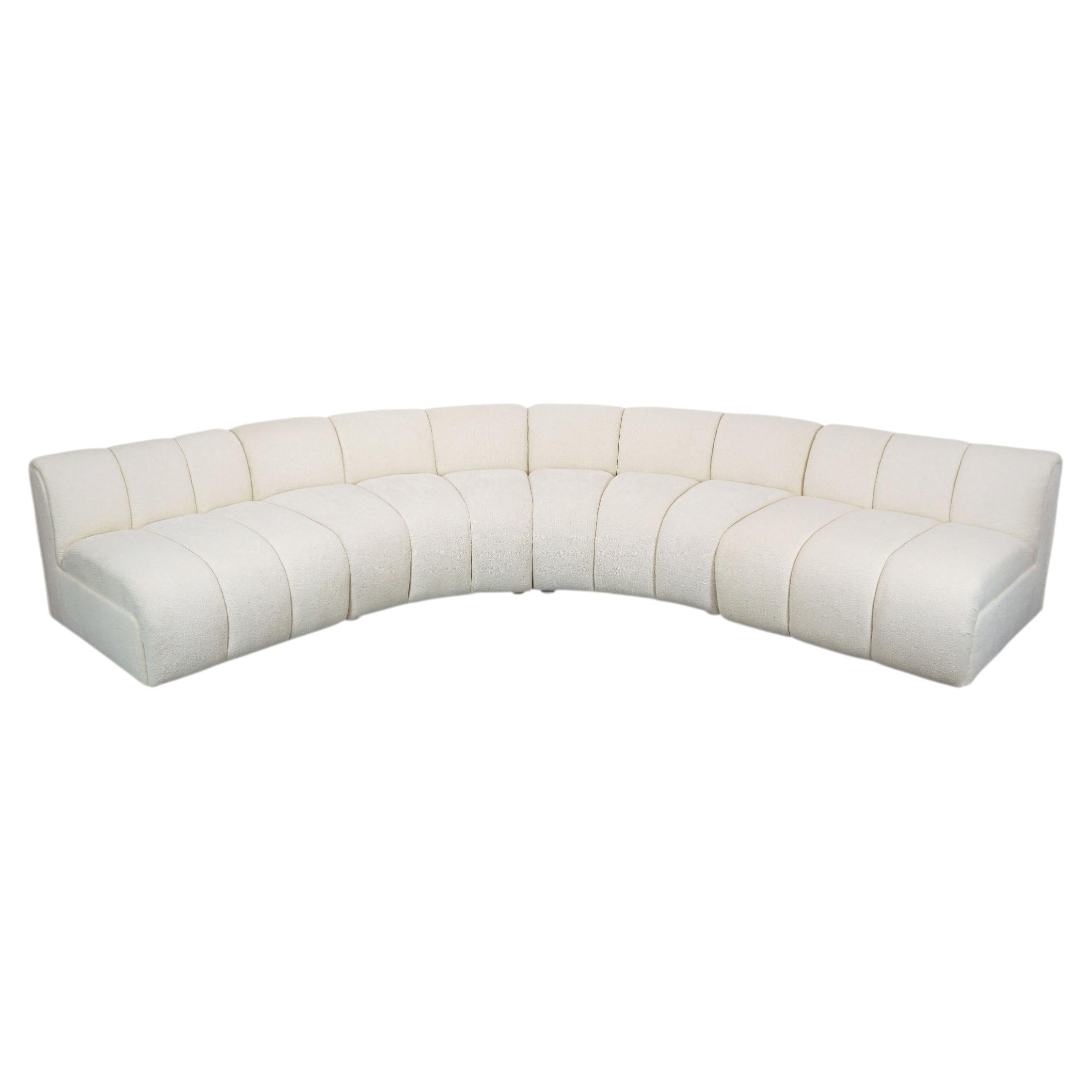 What do I put behind a curved couch?