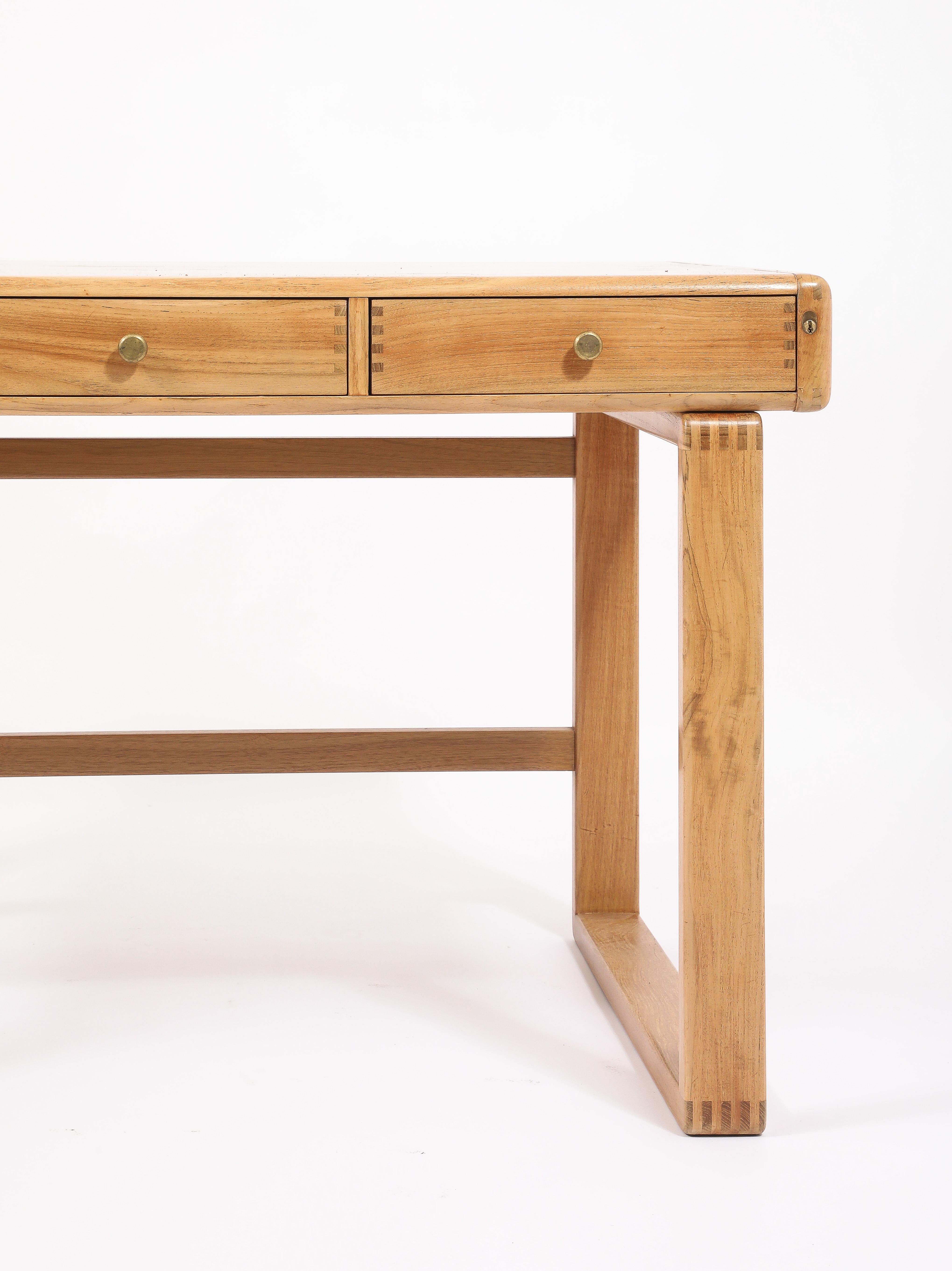 Mid-Century Modern Light Danish Desk, Denmark 1950's For Sale