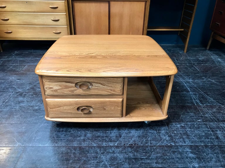 Light Elm Pandora Coffee Table by Lucian Ercolani for Ercol For Sale at