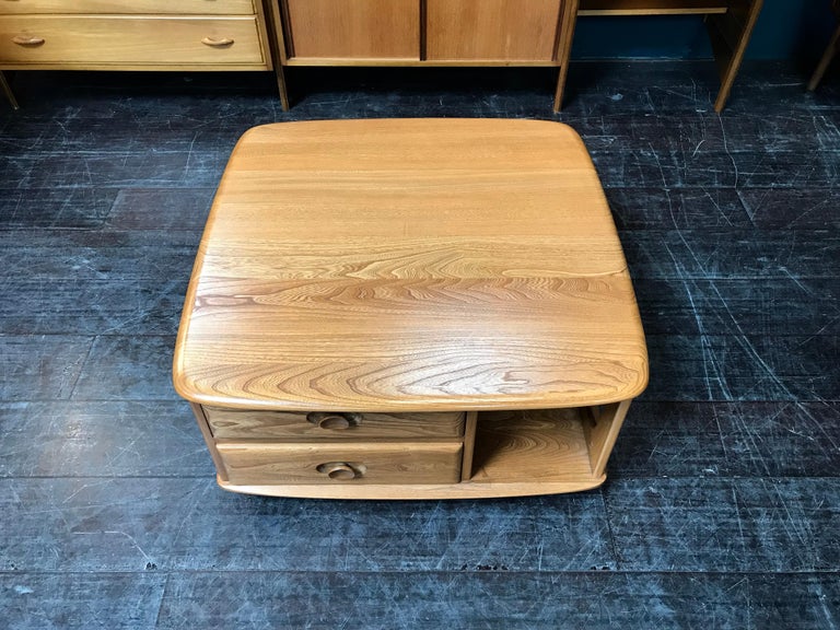 Light Elm Pandora Coffee Table by Lucian Ercolani for Ercol For Sale at